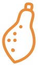 Orange papaya, icon icon