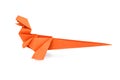 Orange paper dinosaur