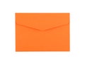 Orange paper envelope isolated on white