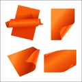 Orange paper sticker