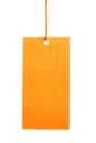 Orange paper tag isolated Royalty Free Stock Photo