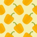 orange paprika seamless pattern. Vegetarian farm fresh product. Best for education or market designs