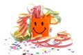 Orange party cup Royalty Free Stock Photo