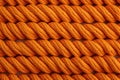 Orange Pattern Of Ropes Close Up Very Detailed Background