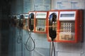 Orange payphones