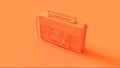 Orange Peach Boombox Retro