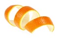 Orange peel against white background. Vitamine C Royalty Free Stock Photo