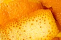 Orange peel background. Zest close-up. Copy Space Royalty Free Stock Photo