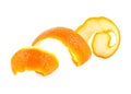 Orange peel isolated on white background Royalty Free Stock Photo