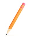Orange pencil with erase Royalty Free Stock Photo