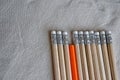 Color Pencils,Stand Out Of Crowd Concept Royalty Free Stock Photo