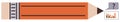 Orange pencil with speech bubble displaying bar chart and question mark indicating data analysis concept Royalty Free Stock Photo