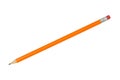 Orange pencil on white Royalty Free Stock Photo