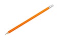 Orange pencil on white Royalty Free Stock Photo