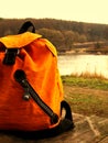 Small vintage orange bag pack