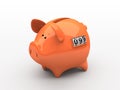 Orange piggy bank Royalty Free Stock Photo
