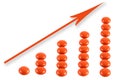 Orange Pills Forming A Graph Royalty Free Stock Photo
