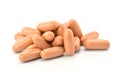 Orange pills isolated on white background Royalty Free Stock Photo