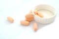 Orange pills Royalty Free Stock Photo