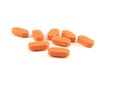 Orange pills, prescription drugs Royalty Free Stock Photo