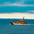Orange pilot ship Royalty Free Stock Photo