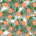 Orange pineapple with triangles geometric fruit summer tropical