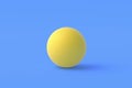 Orange ping pong ball on blue background. Leisure games. International competitions. Sports Equipment