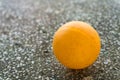 Orange ping pong on the floor Royalty Free Stock Photo