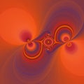 Orange pink circular fractal lights texture and background Royalty Free Stock Photo