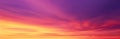 Orange, pink, purple and yellow fiery sunrise - Fantasy vibrant panoramic sunset sky