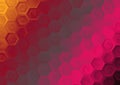 Orange Pink and Red Gradient Hexagon Pattern Background Vector Art Royalty Free Stock Photo