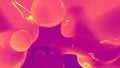 orange and pink slime soft fluid from alien planet - abstract 3D rendering