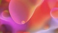 orange and pink smooth benign elements from alien planet - abstract 3D rendering