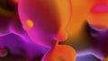 orange and pink smooth soft forms from alien planet - abstract 3D rendering