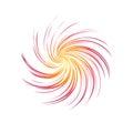 Sunset orange pink violet swirl vector