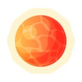 Orange Planet as Outer Space and Galactic Sphere Vector Illustration