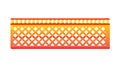 Orange Plastic Barrier Mesh Net, vector design Generative AI Royalty Free Stock Photo
