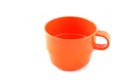 Orange plastic cup Royalty Free Stock Photo