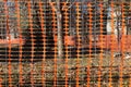 Orange plastic safety barrier mesh Royalty Free Stock Photo