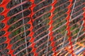 Orange plastic safety barrier mesh Royalty Free Stock Photo