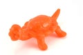 Orange plastic turtle toy