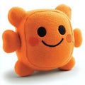 Orange plush toy with a friendly smile Royalty Free Stock Photo