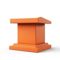 Orange Presentation Podium: A Modern Design for Speeches Royalty Free Stock Photo
