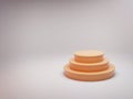 Orange podium on white background with left copy space Royalty Free Stock Photo