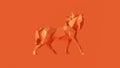 Orange Polygon Horse