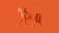 Orange Polygon Horse