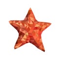 Orange polygon vector starfish animal Royalty Free Stock Photo