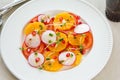 Orange,Pomegranate and tomato salad