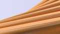 Orange pop overlapping strips chic luxury elegant modern 3D rendering abstract background Royalty Free Stock Photo
