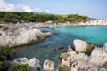 Orange or Portokali beach on Greek peninsula Sithonia Royalty Free Stock Photo